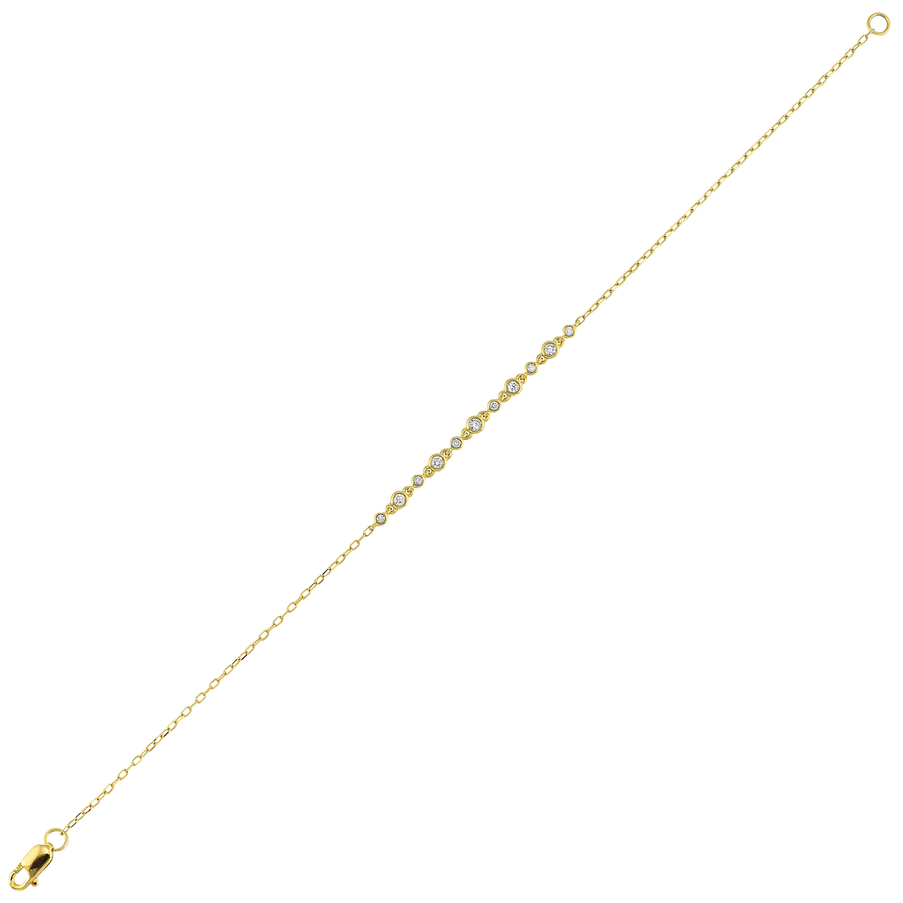 14Kt White Gold Diamond 1/6Ctw Bracelet