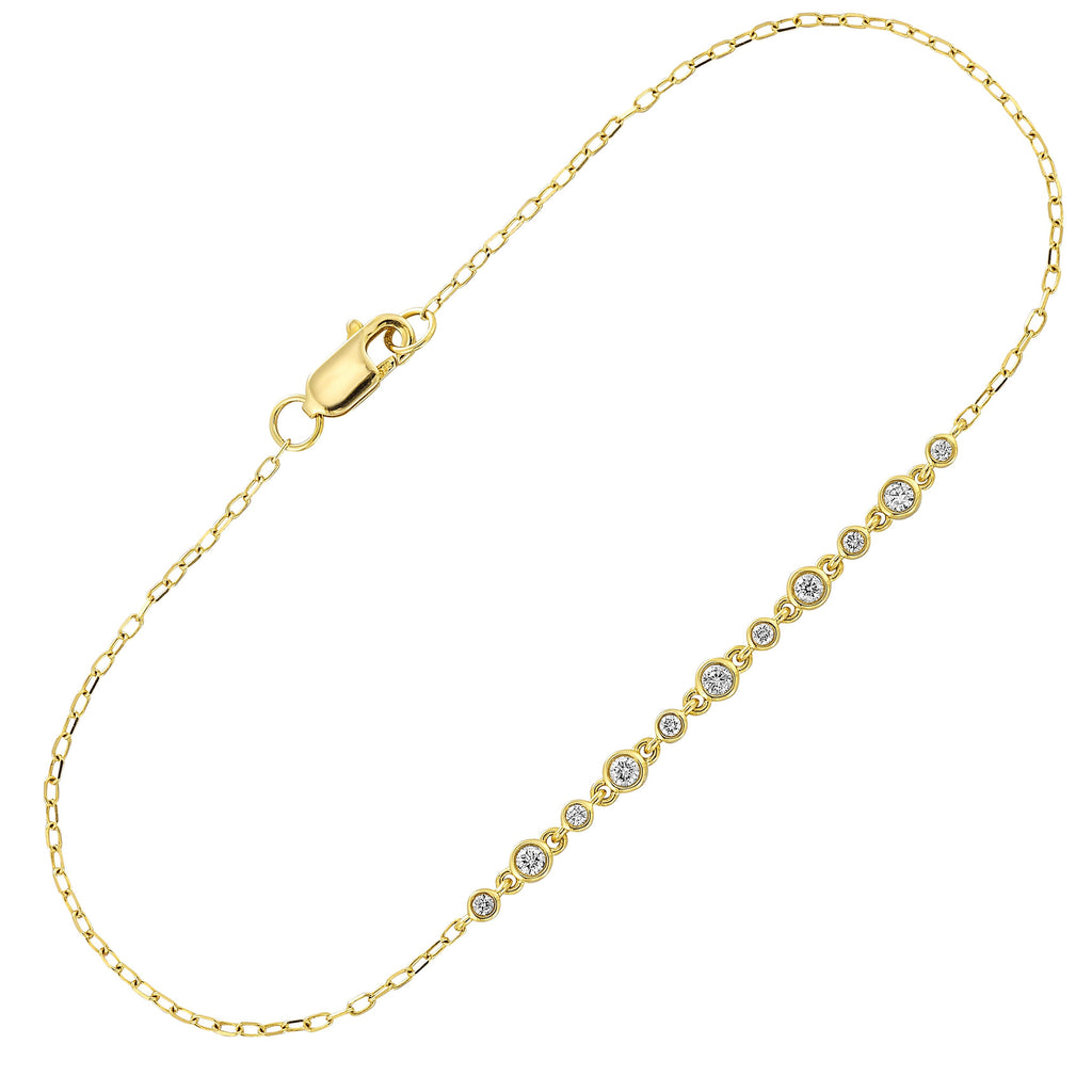 14Kt White Gold Diamond 1/6Ctw Bracelet