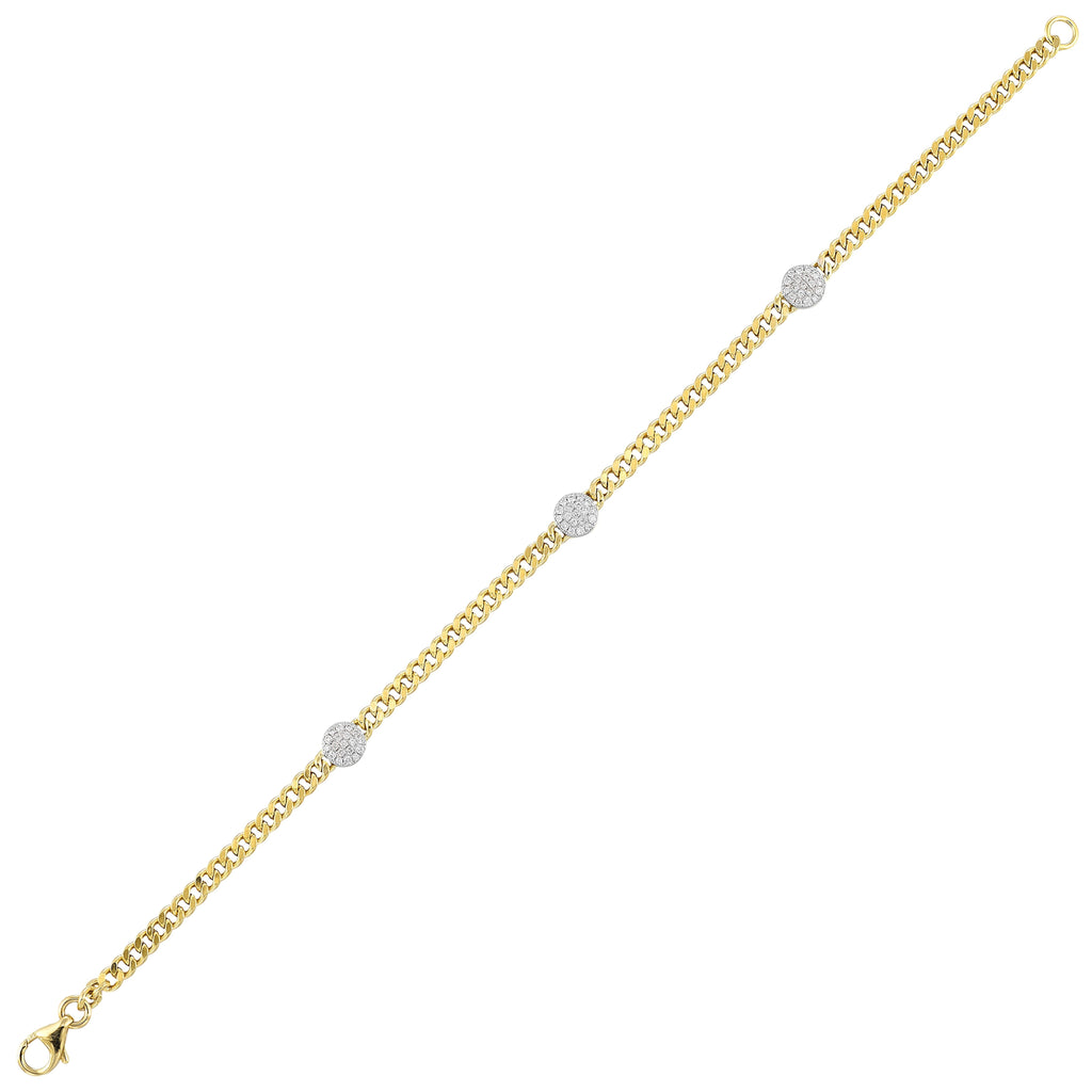 14Kt Yellow Gold Diamond 1/6Ctw Bracelet