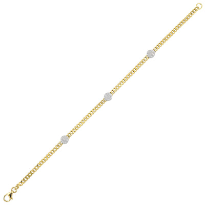 14Kt Yellow Gold Diamond 1/6Ctw Bracelet