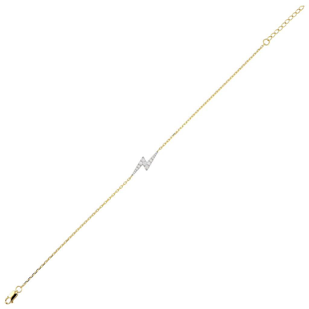 14Kt Yellow Gold Diamond 1/6Ctw Bracelet