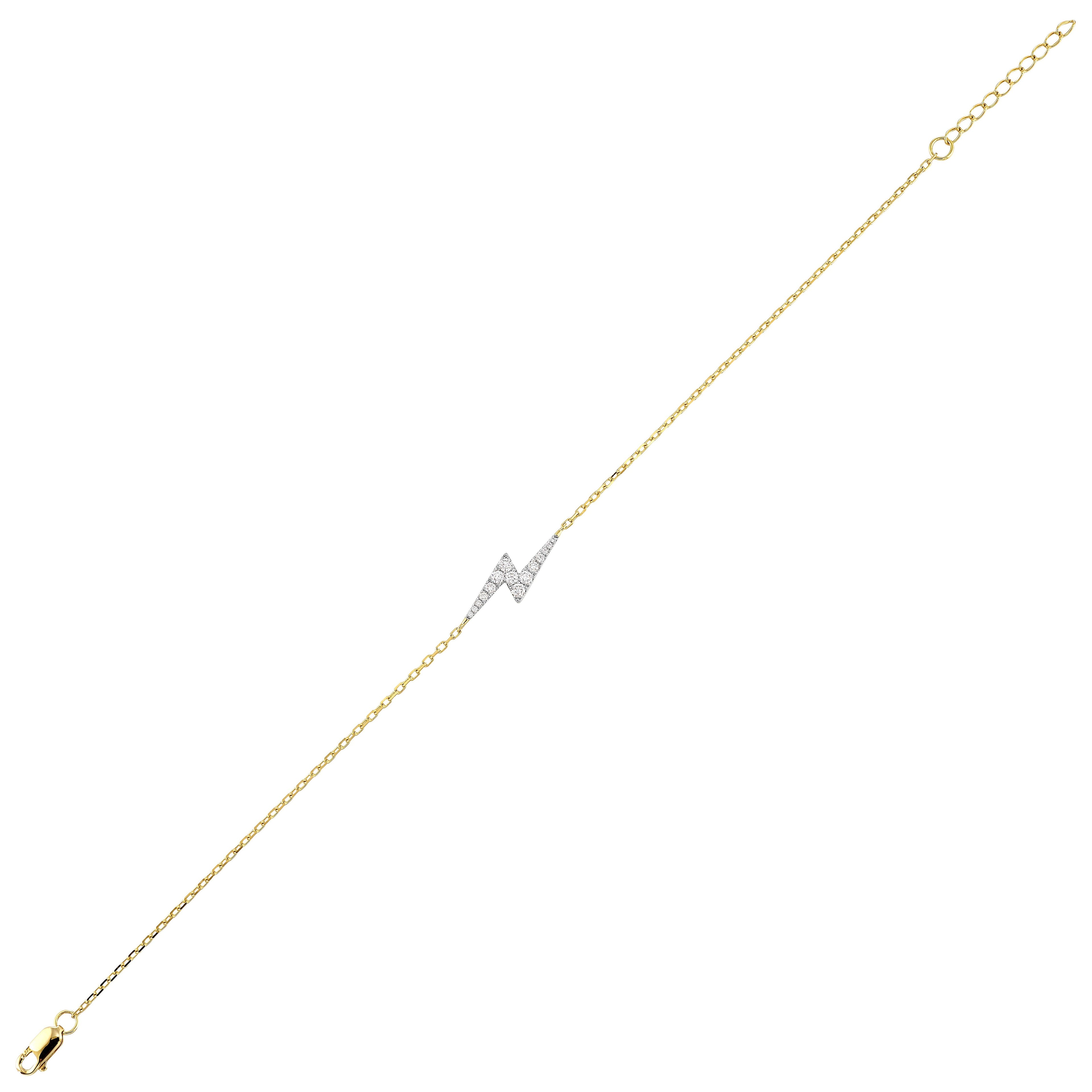 14Kt Yellow Gold Diamond 1/6Ctw Bracelet