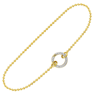 14Kt Yellow Gold Diamond 1/20Ctw Bracelet