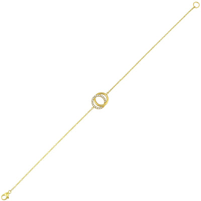 14Kt Yellow Gold Diamond 1/10Ctw Bracelet