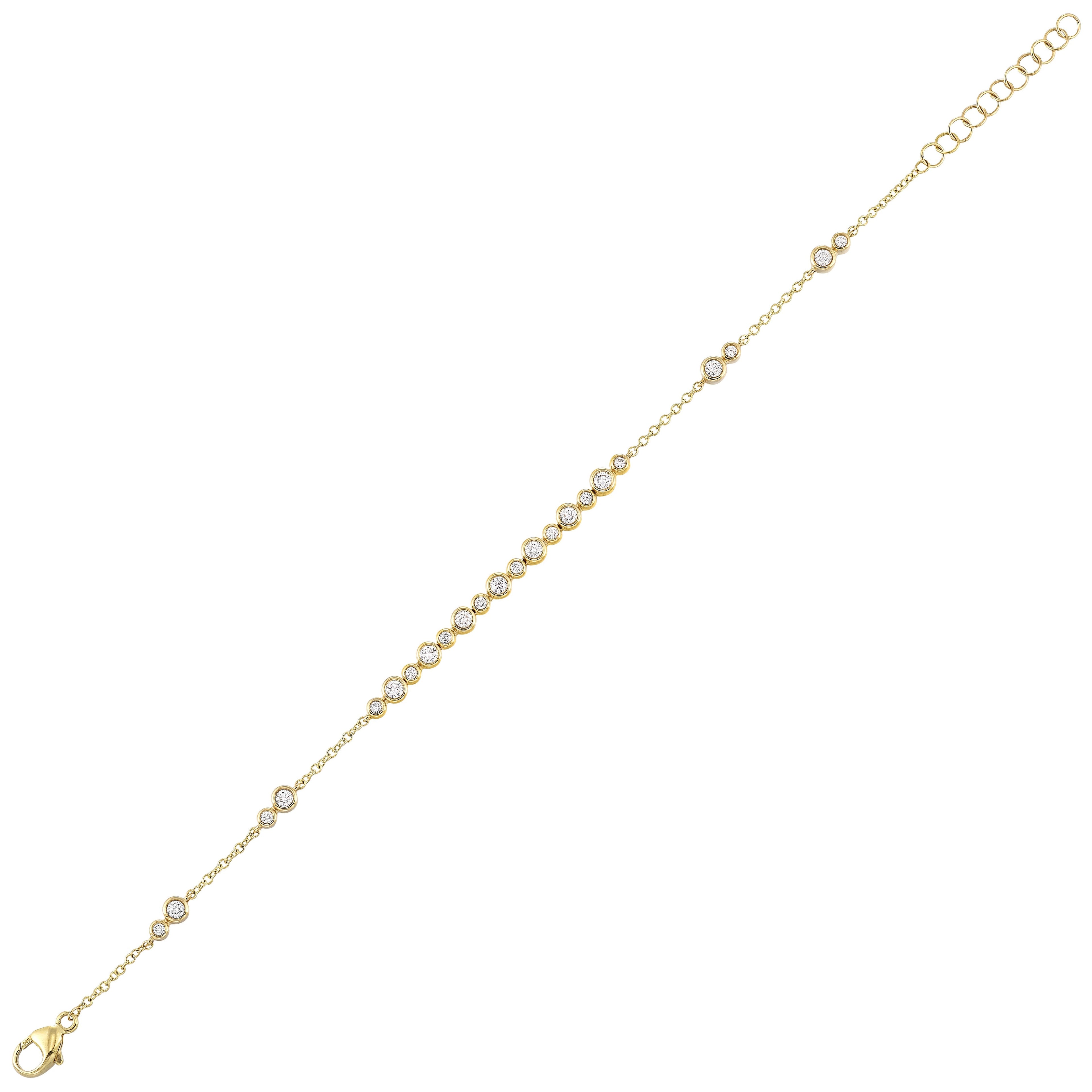 14Kt Yellow Gold Diamond 1/2Ctw Bracelet