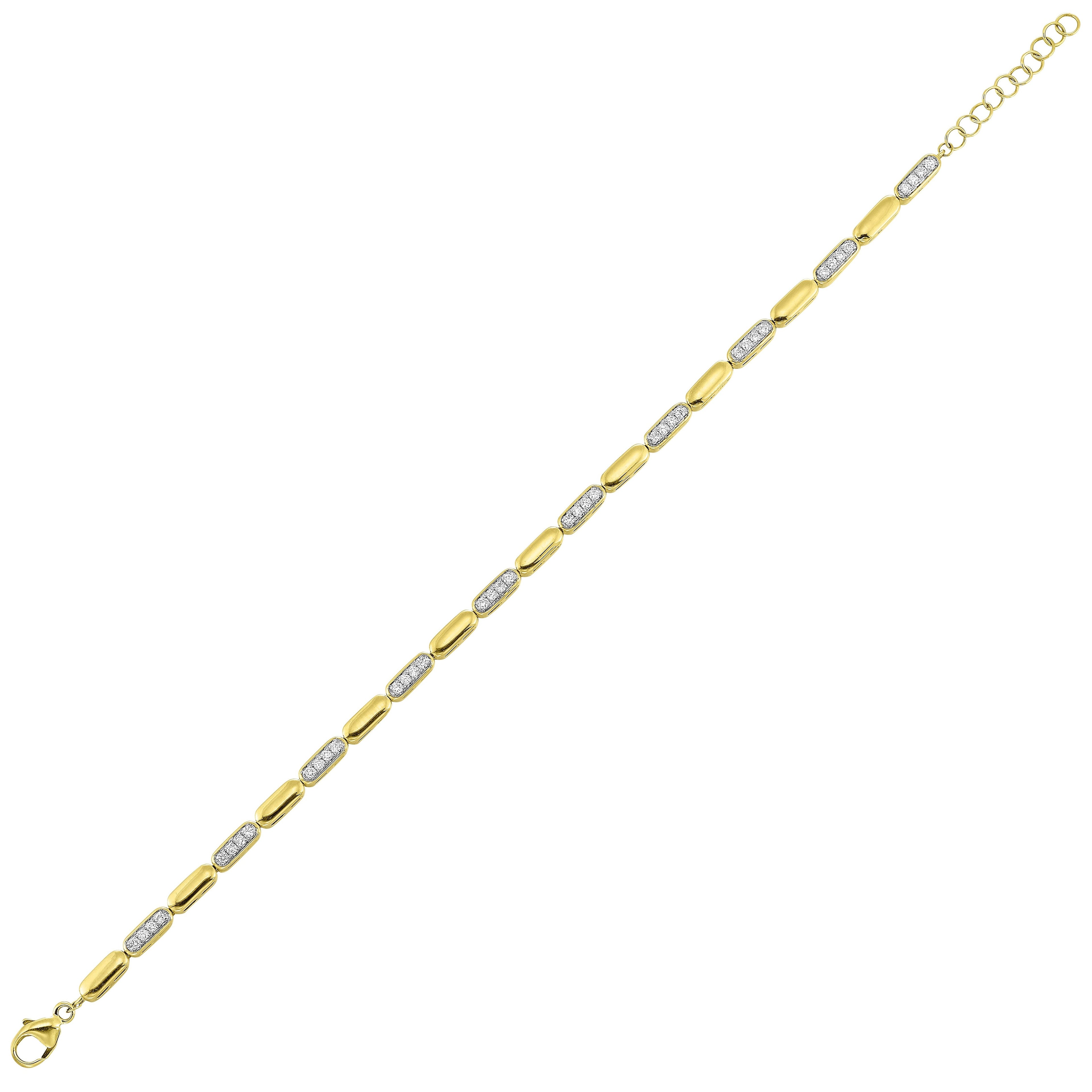 14Kt Yellow Gold Diamond 1/3Ctw Bracelet