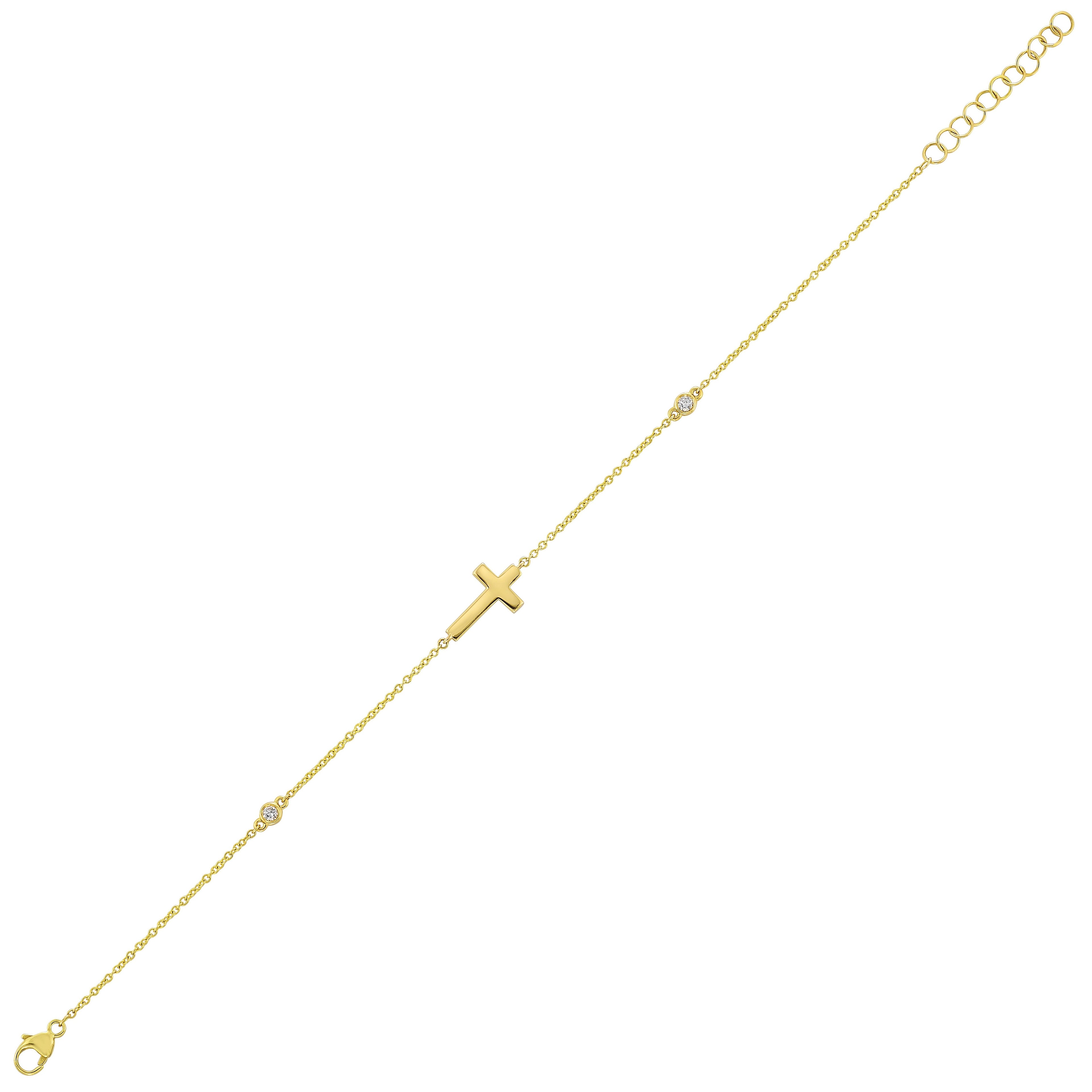 14Kt Yellow Gold Diamond 1/20Ctw Bracelet