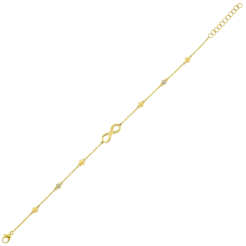14Kt Yellow Gold Diamond 1/20Ctw Bracelet