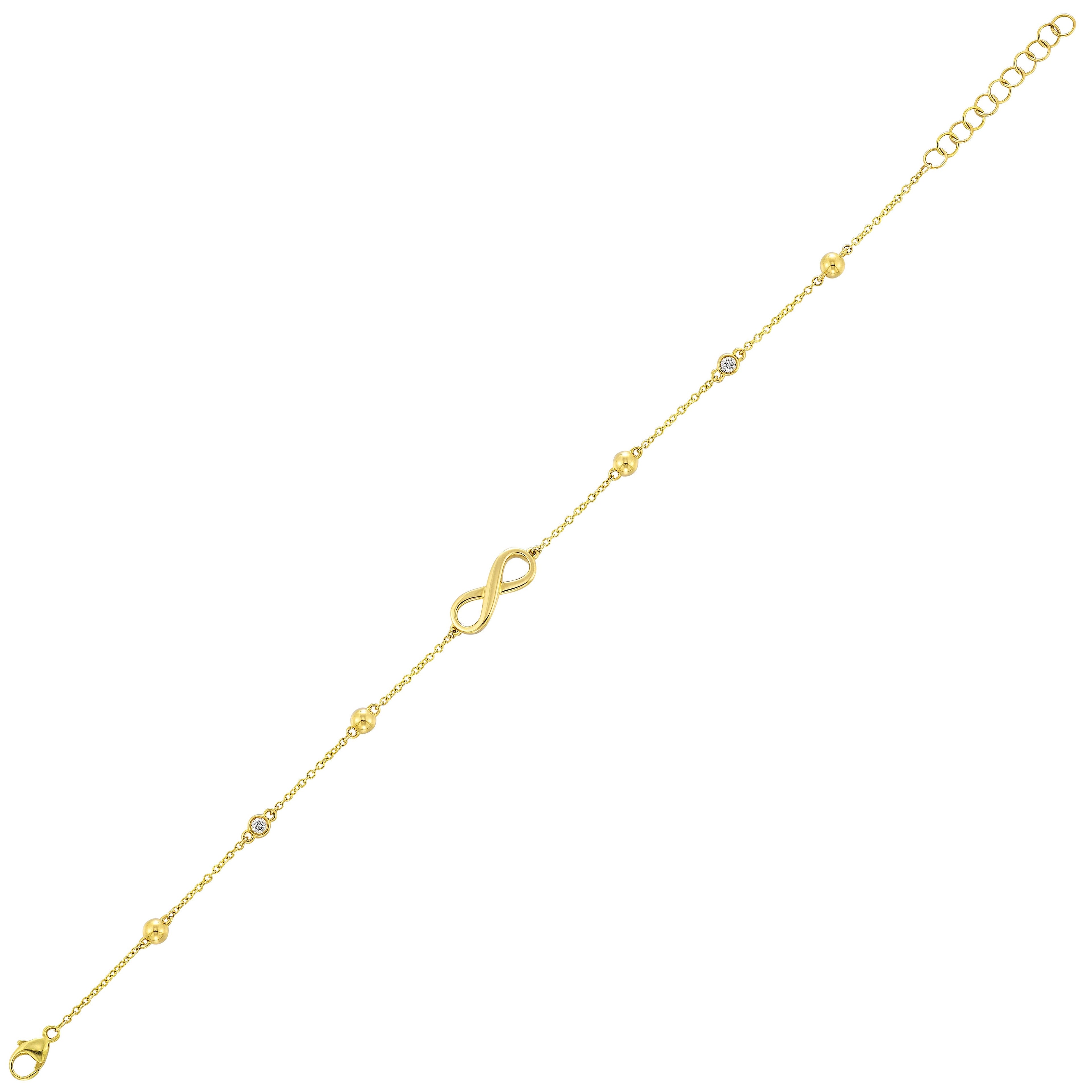 14Kt Yellow Gold Diamond 1/20Ctw Bracelet