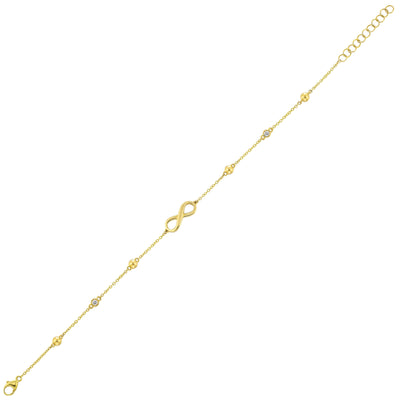 14Kt Yellow Gold Diamond 1/20Ctw Bracelet