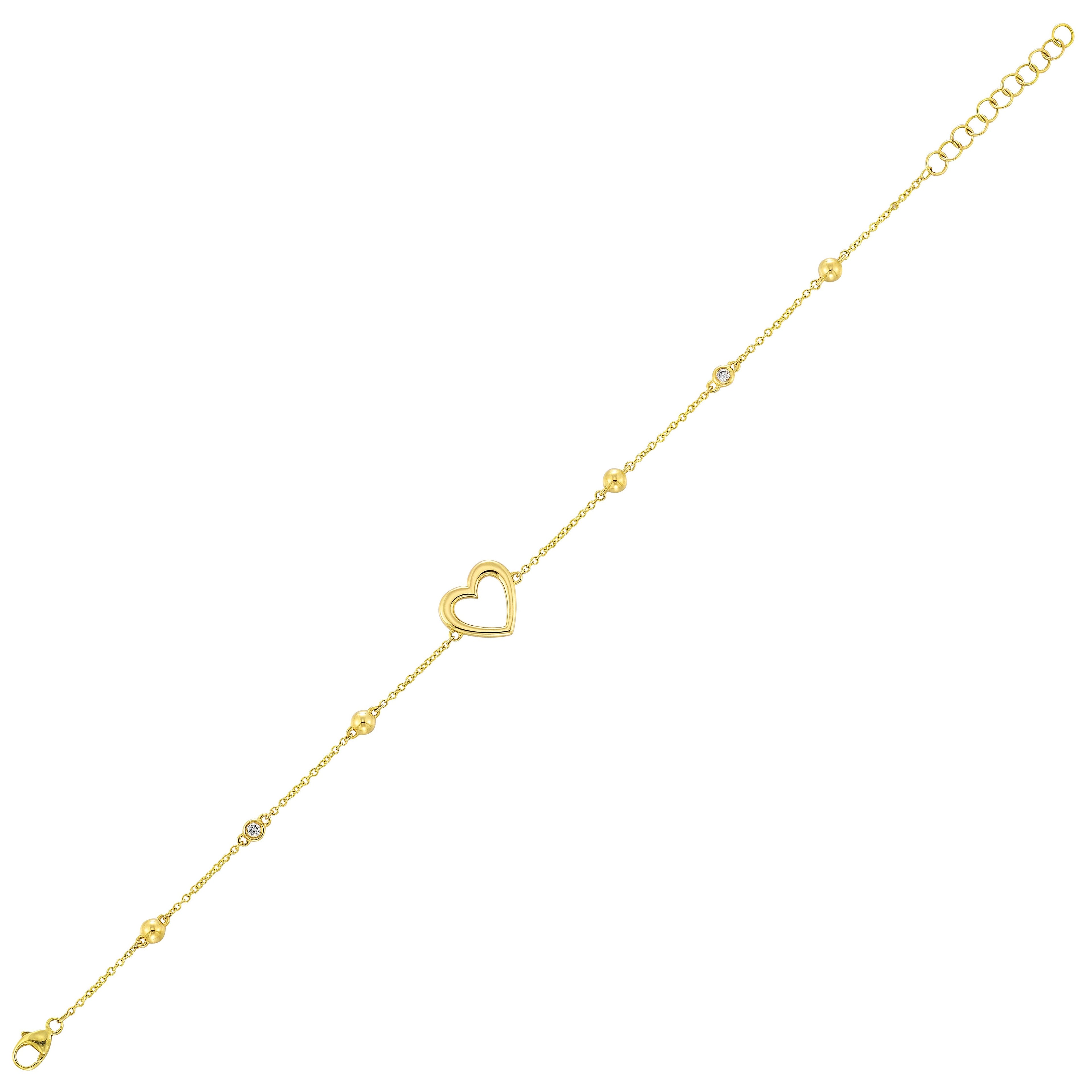 14Kt Yellow Gold Diamond 1/20Ctw Bracelet
