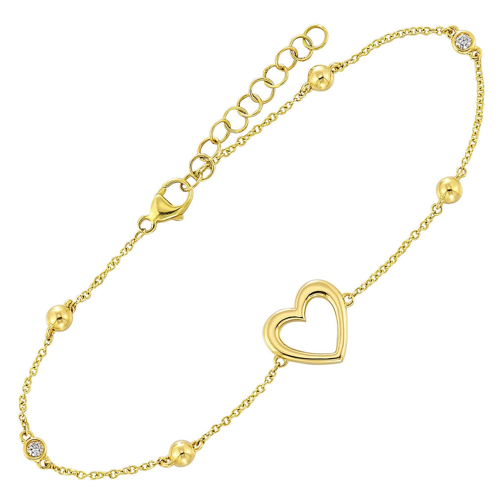 14Kt Yellow Gold Diamond 1/20Ctw Bracelet