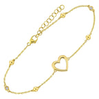 14Kt Yellow Gold Diamond 1/20Ctw Bracelet