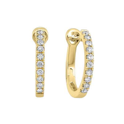 14Kt Yellow Gold Diamond 1/4Ctw Earring