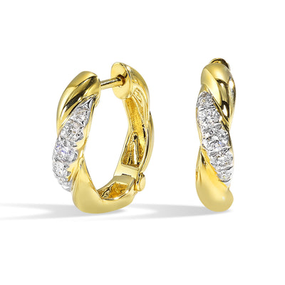 14Kt Yellow Gold Diamond 1/4Ctw Earring