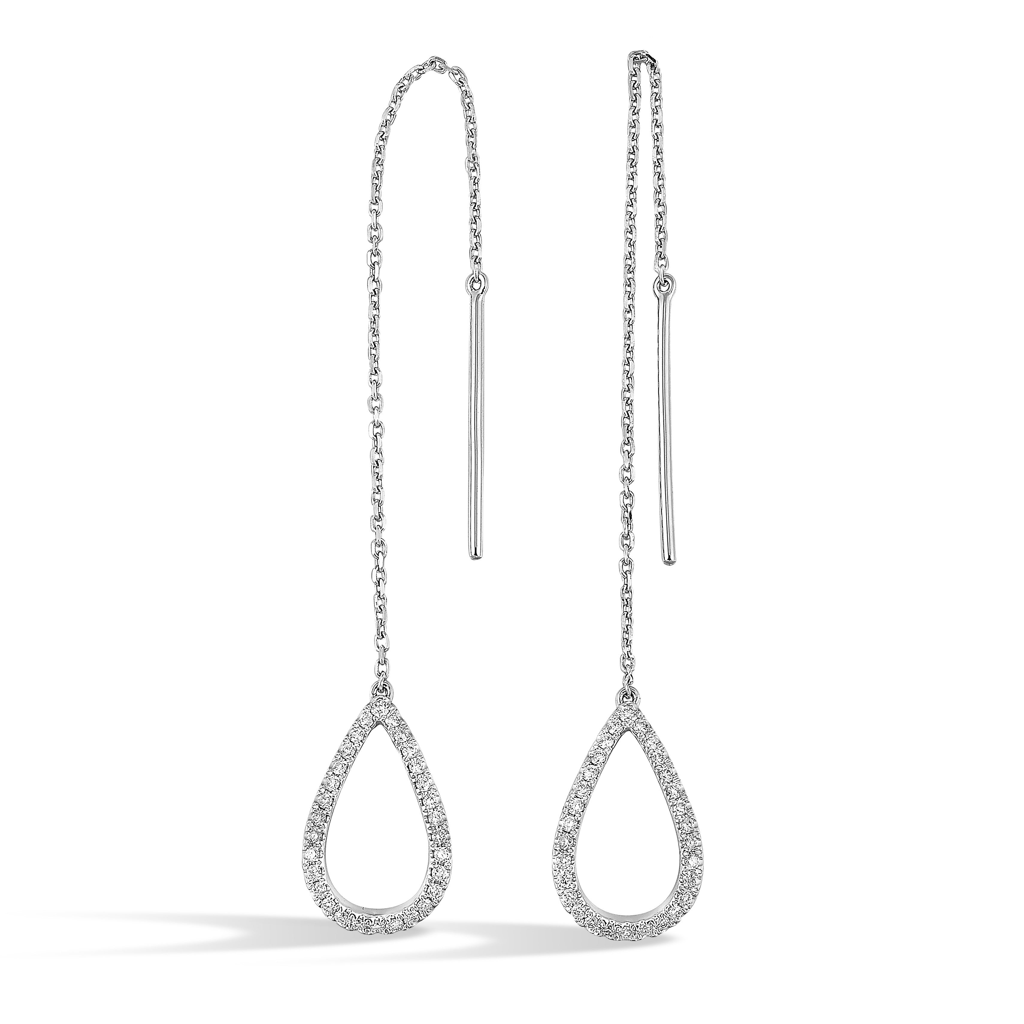 14Kt White Gold Diamond 1/5Ctw Earring