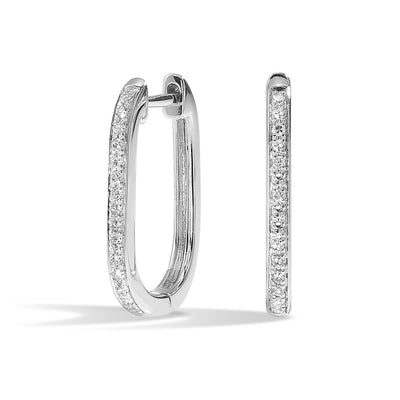 14Kt White Gold Diamond 1/12Ctw Earring