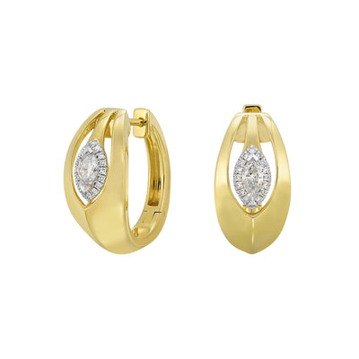 14Kt Yellow Gold Diamond 1/3Ctw Earring