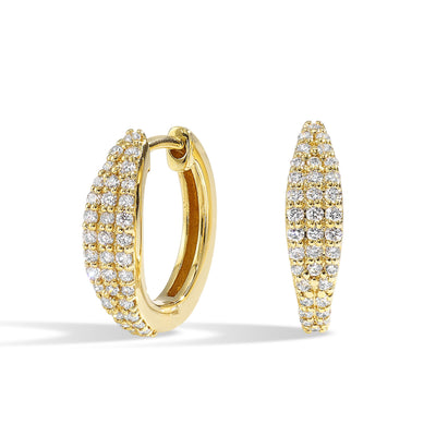 14Kt Yellow Gold Diamond 1/3Ctw Earring