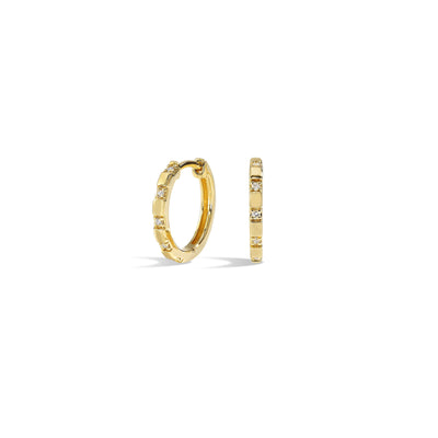 14Kt Yellow Gold Diamond 1/15Ctw Earring