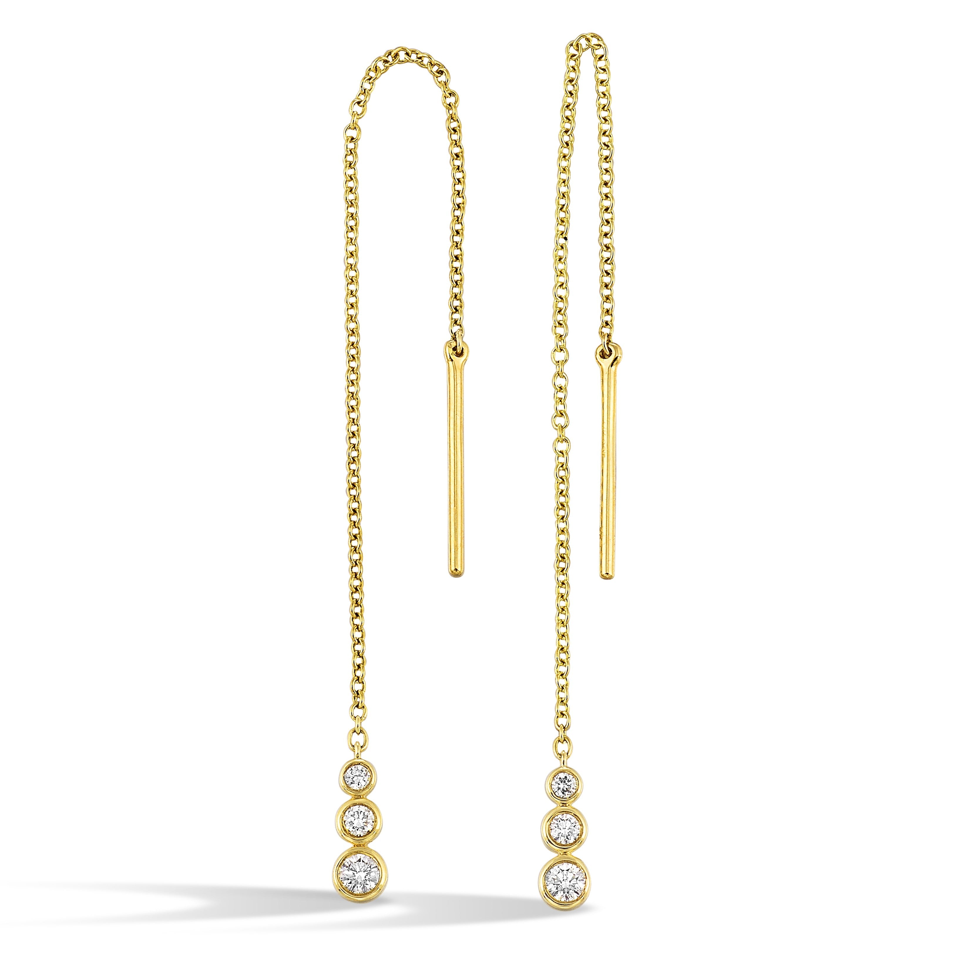 14Kt Yellow Gold Diamond 1/6Ctw Earring