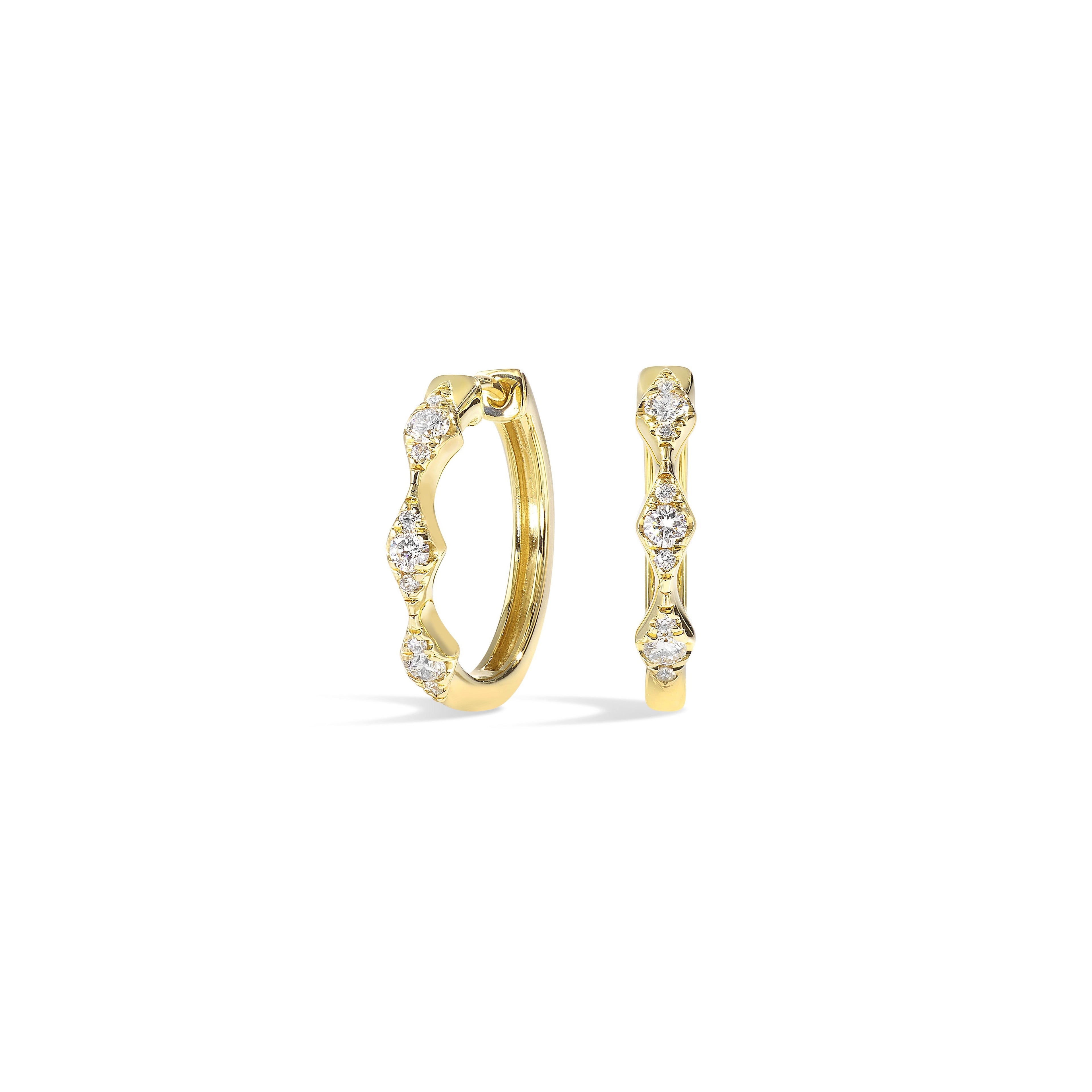 14Kt Yellow Gold Diamond 1/3Ctw Earring