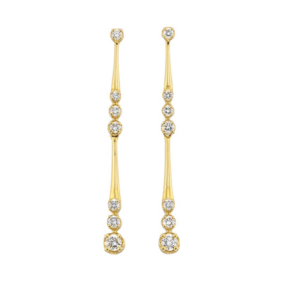 14Kt Yellow Gold Diamond 1/2Ctw Earring