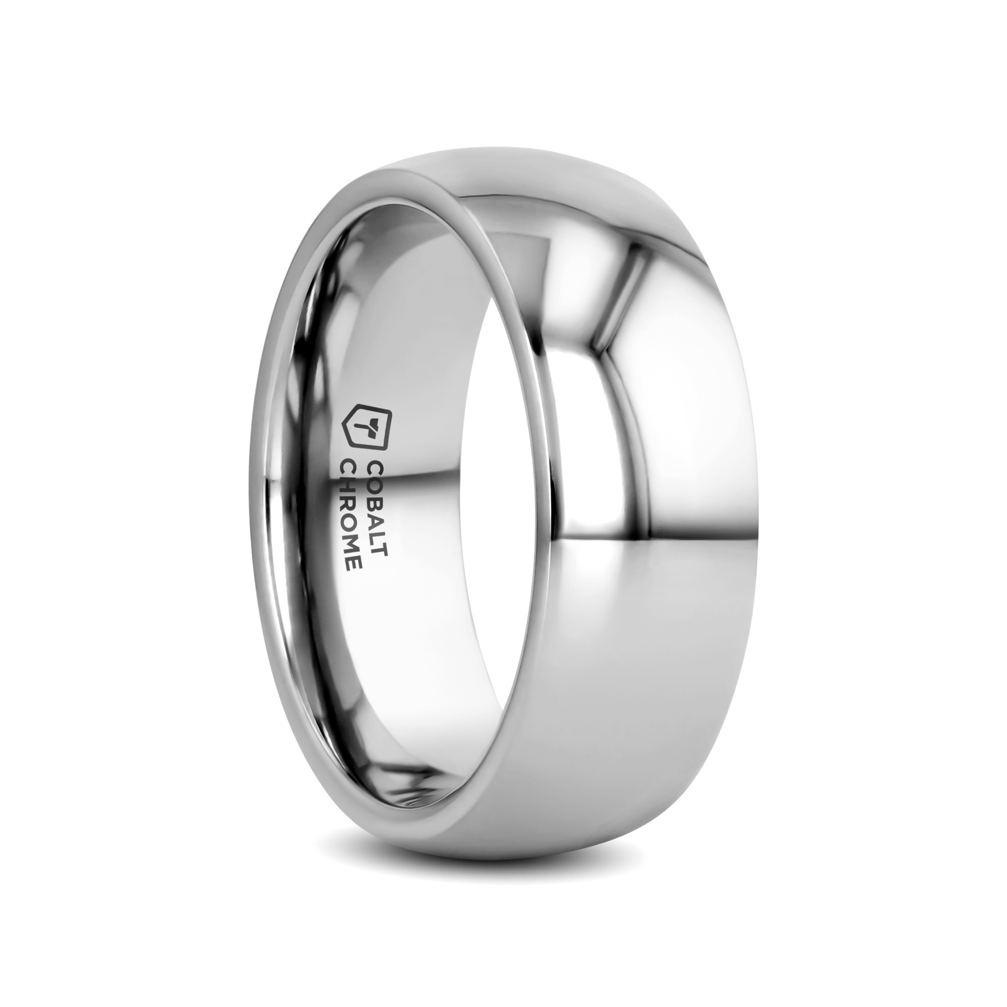 KOBOLD Domed Cobalt Ring with Polished Finish - 4mm - 8mm