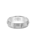 6MM Titanium Carved Ring with Brushed Finish