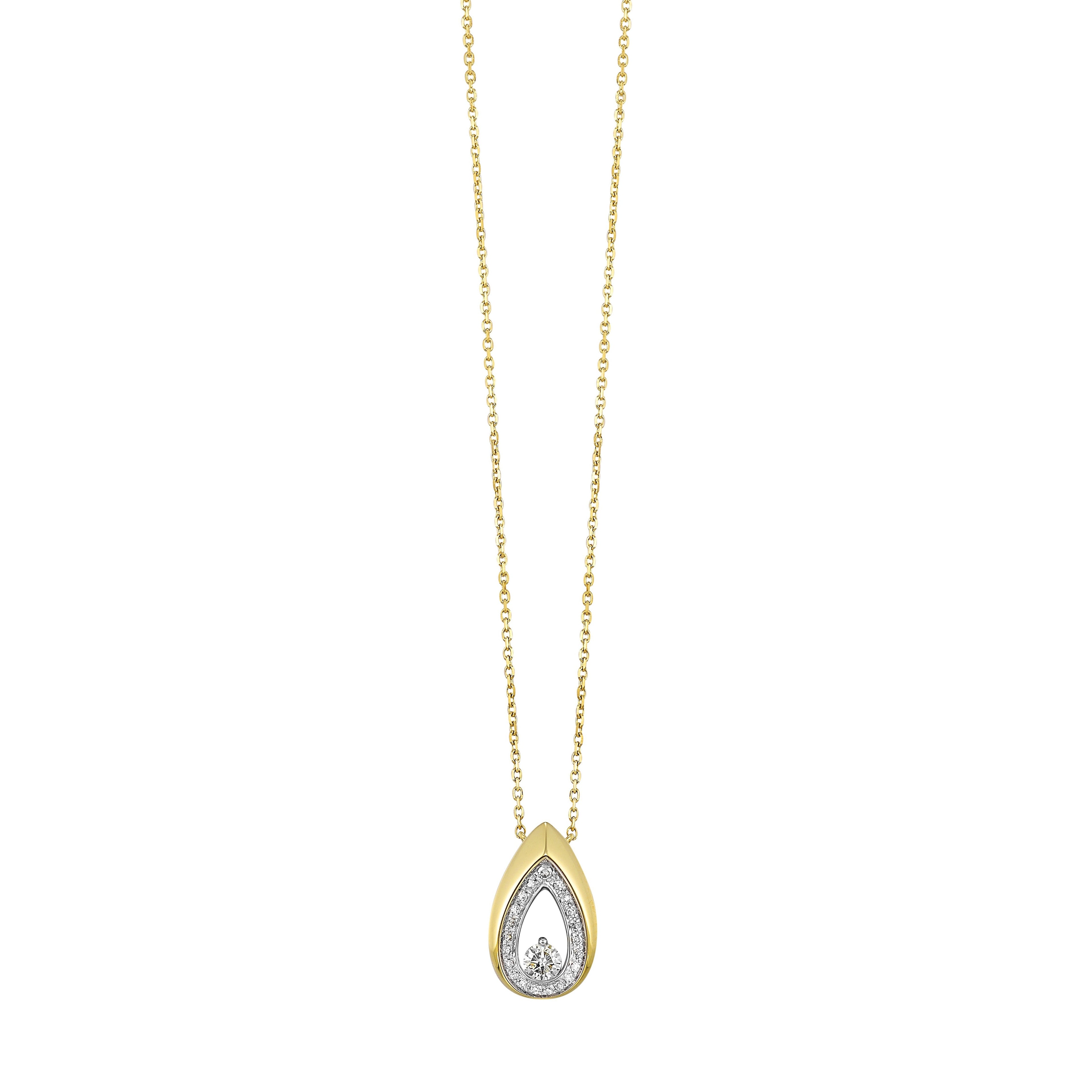 14Kt Yellow Gold Diamond 1/7Ctw Necklace
