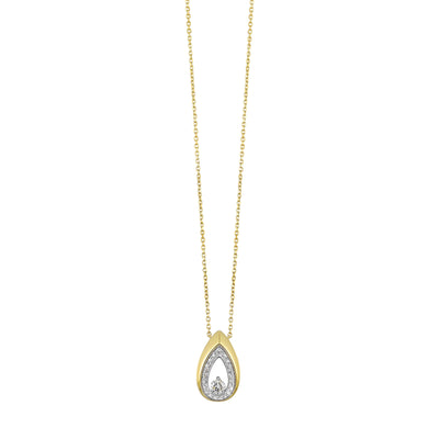 14Kt Yellow Gold Diamond 1/7Ctw Necklace