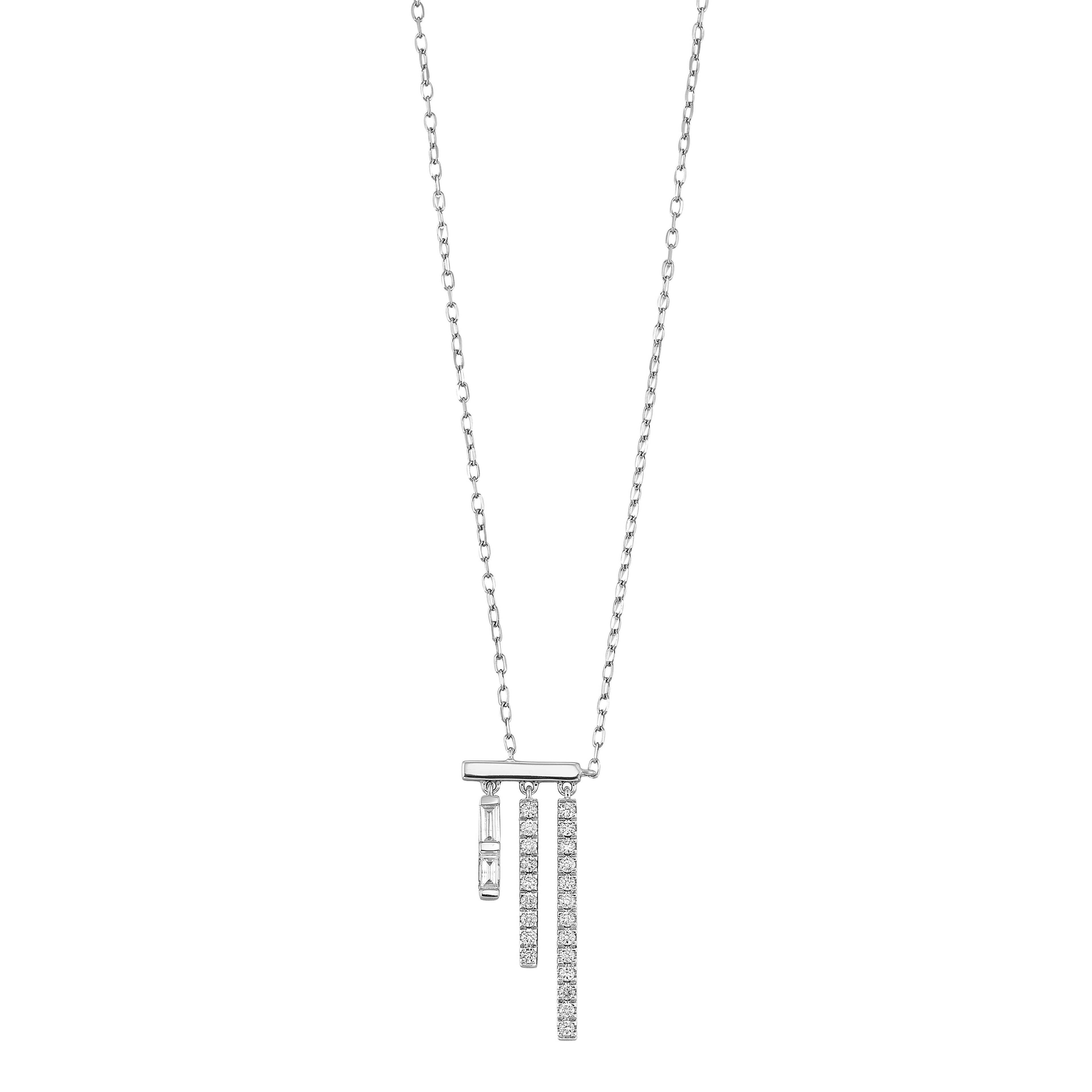 14Kt White Gold Diamond 1/4Ctw Necklace