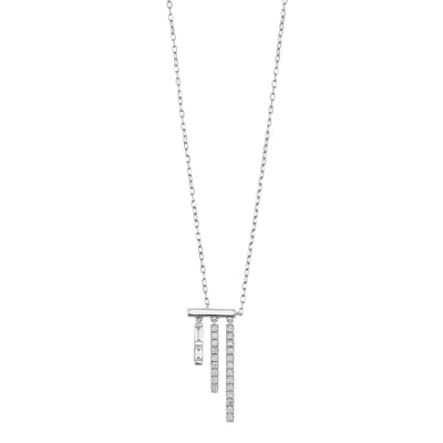 14Kt White Gold Diamond 1/4Ctw Necklace