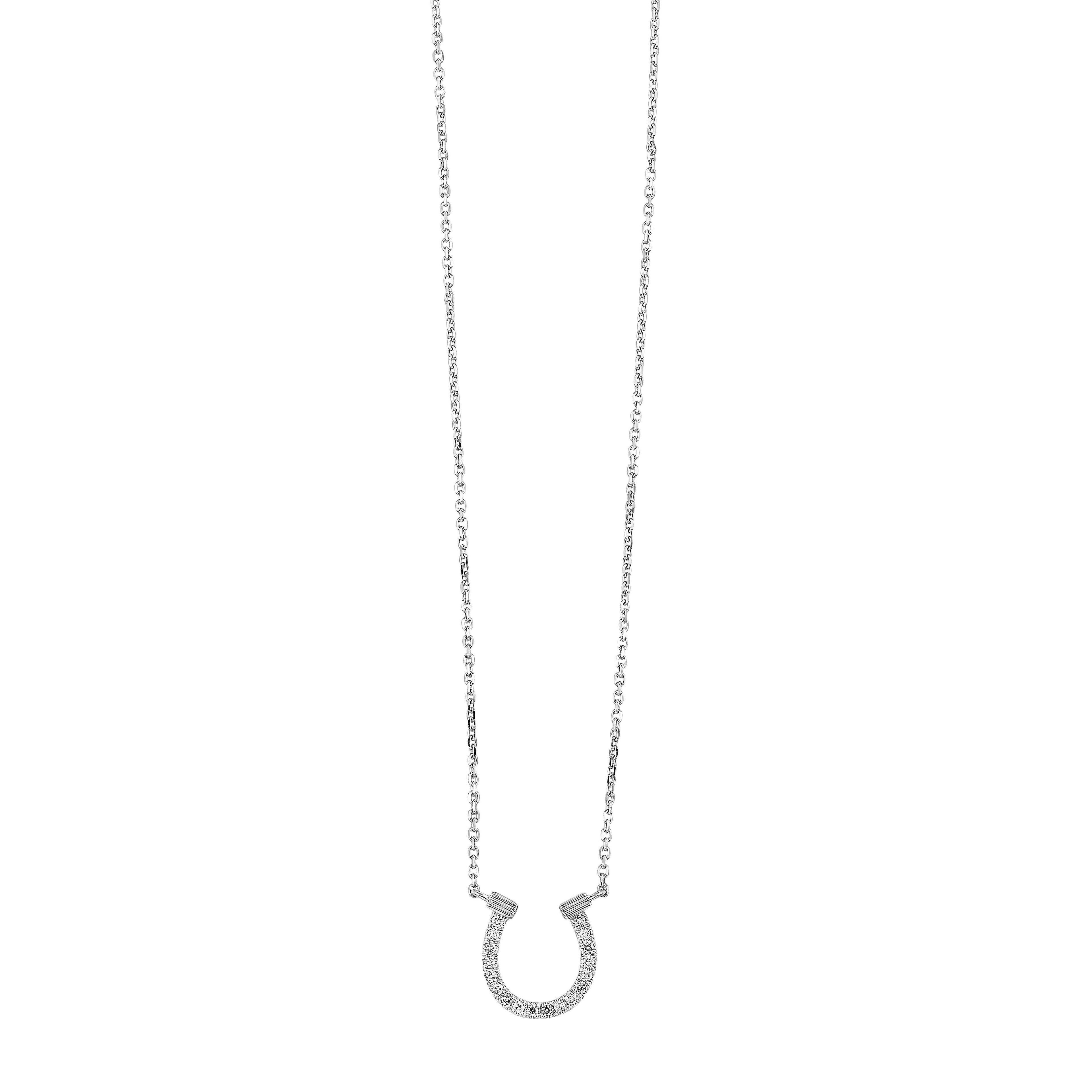 14Kt White Gold Diamond 1/20Ctw Necklace