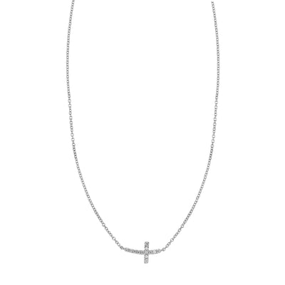 14Kt White Gold Diamond 1/15Ctw Necklace