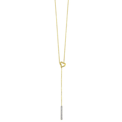 14Kt Yellow Gold Diamond 1/20Ctw Necklace