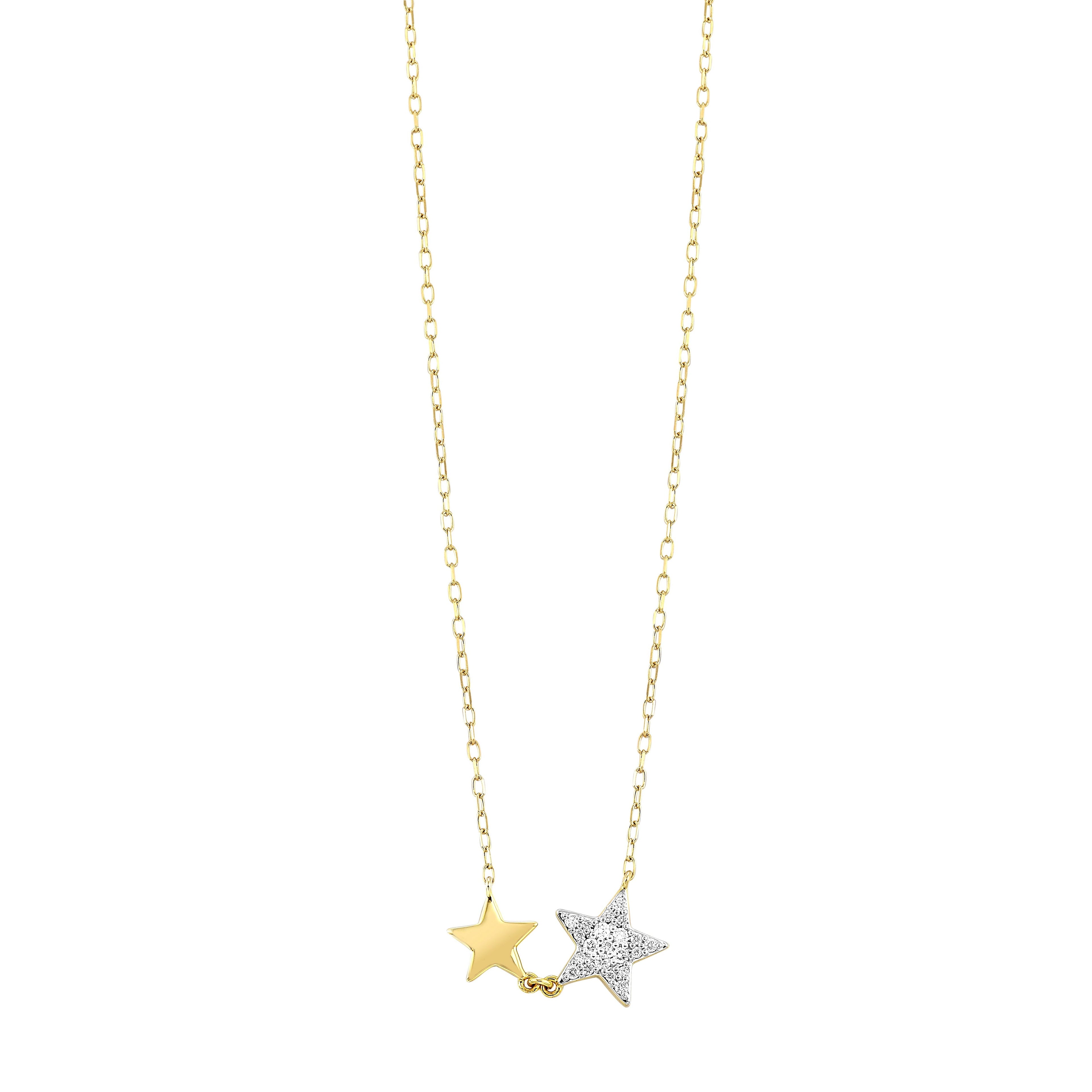 14Kt Yellow Gold Diamond 1/10Ctw Necklace