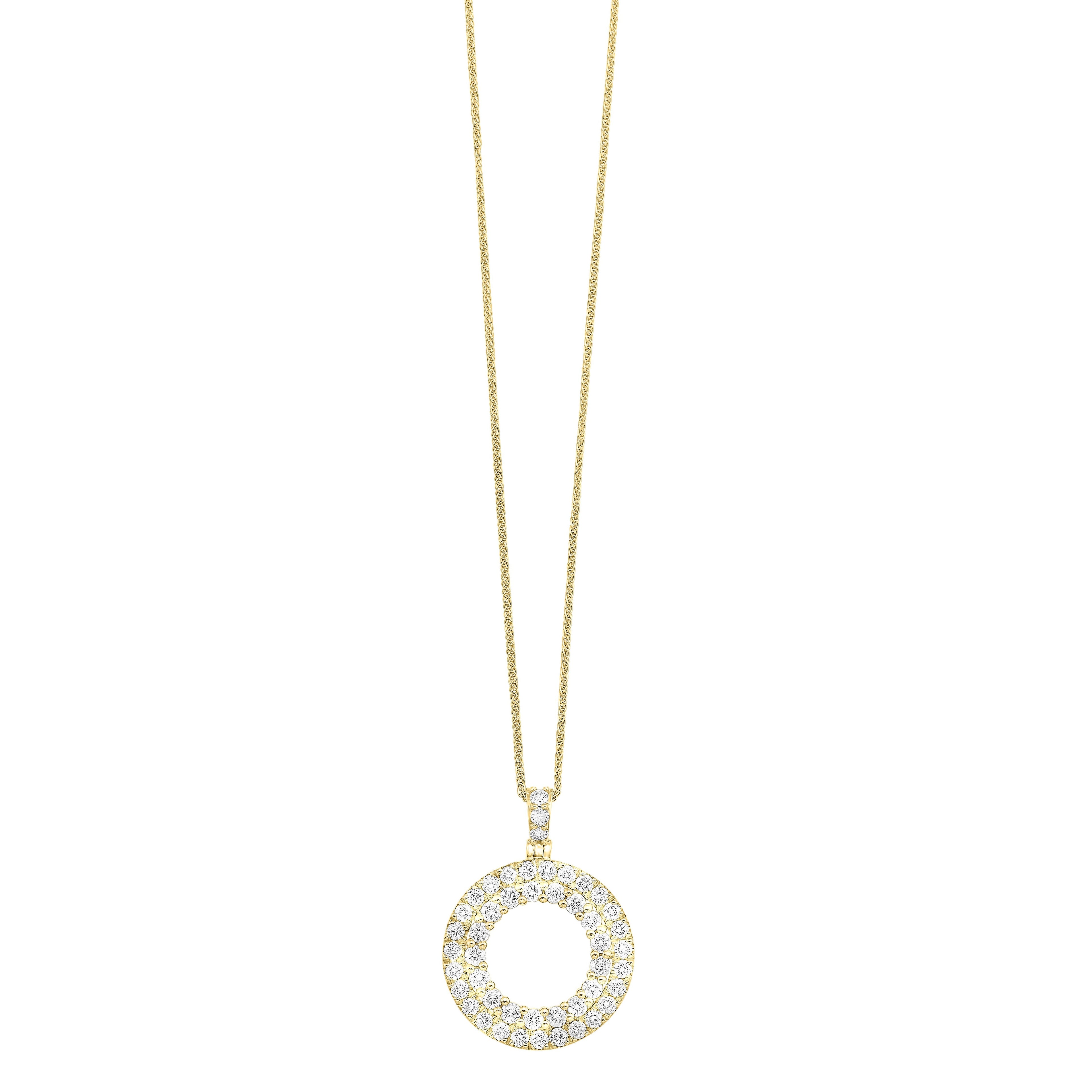 14Kt Yellow Gold Diamond 1Ctw Pendant
