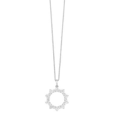 14Kt White Gold Diamond 1Ctw Pendant