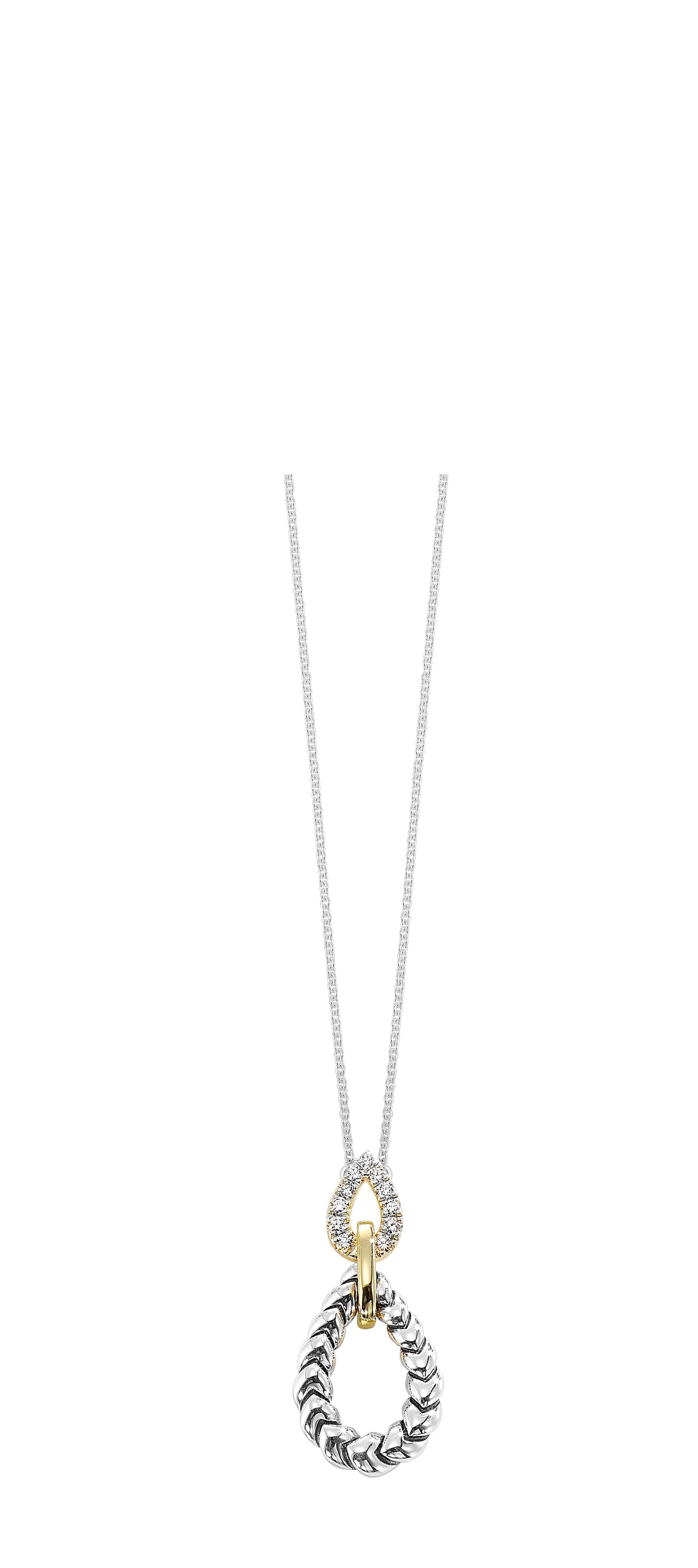 Gold Silver White Yellow Diamond 1/7Ctw Pendant