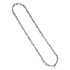 UN26 - Italian Chain Brushed Gunmetal Paper Clip Necklace  -  24"