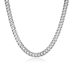 UN28 - Italian Chain Brushed Gunmetal Curb Chain Necklace  -  20"