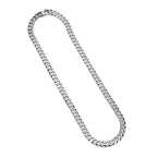 UN28 - Italian Chain Brushed Gunmetal Curb Chain Necklace  -  20"