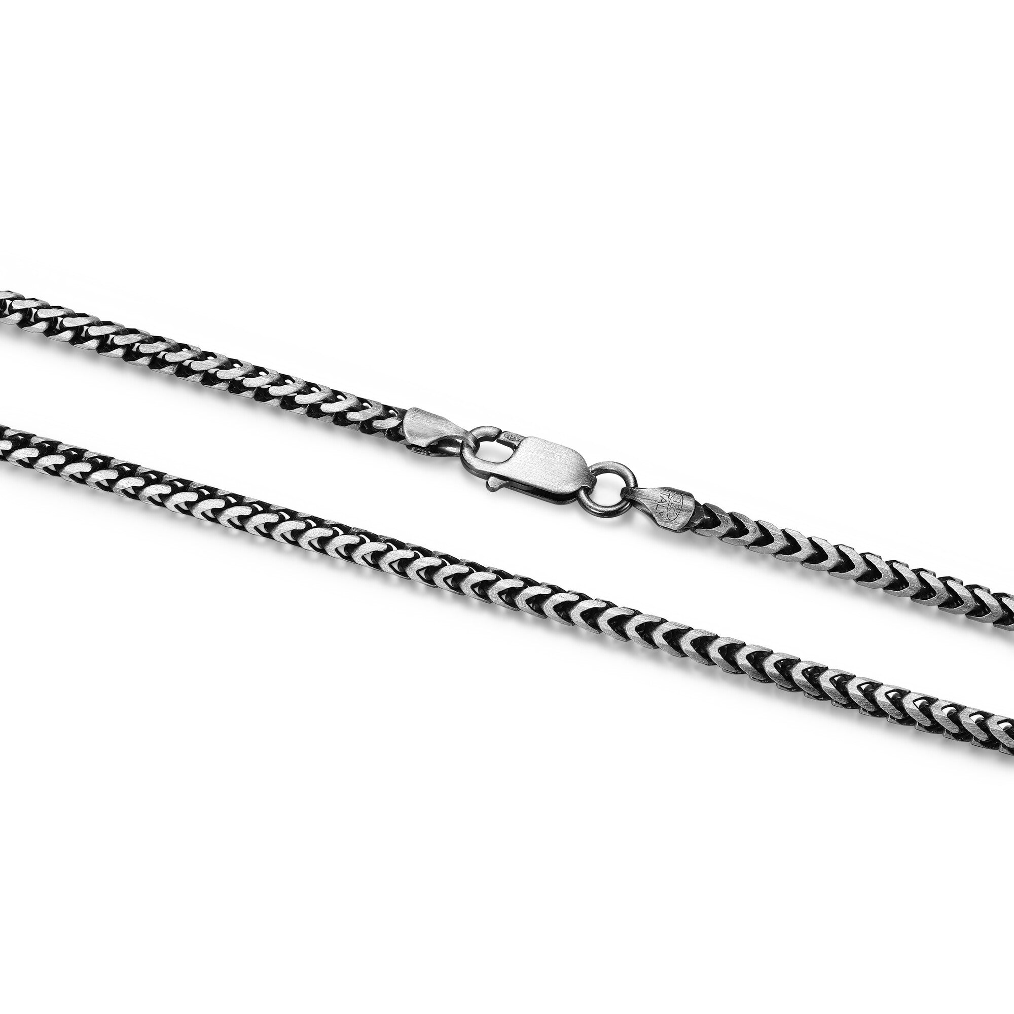 UN29 - Italian Chain Brushed Gunmetal Franco Chain Necklace  -  22"