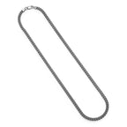 UN36 - Italian Chain Rhodium Plated Curb Necklace  -  22"