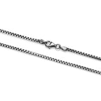 UN3920G - Italian Chain Brushed Gunmetal Round Box Chain Necklace  -  20"