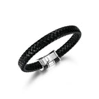 UB19 - Black Ice Rhodium Plated Gunmetal Sterling Silver and Black Sapphire Bracelet