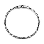 UB30 - Italian Chain Brushed Gunmetal Boston Bracelet  -  8.5"