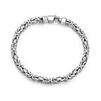 UB0004M - Italian Chain Rhodium Plated  Chain Bracelet  -  8.5"