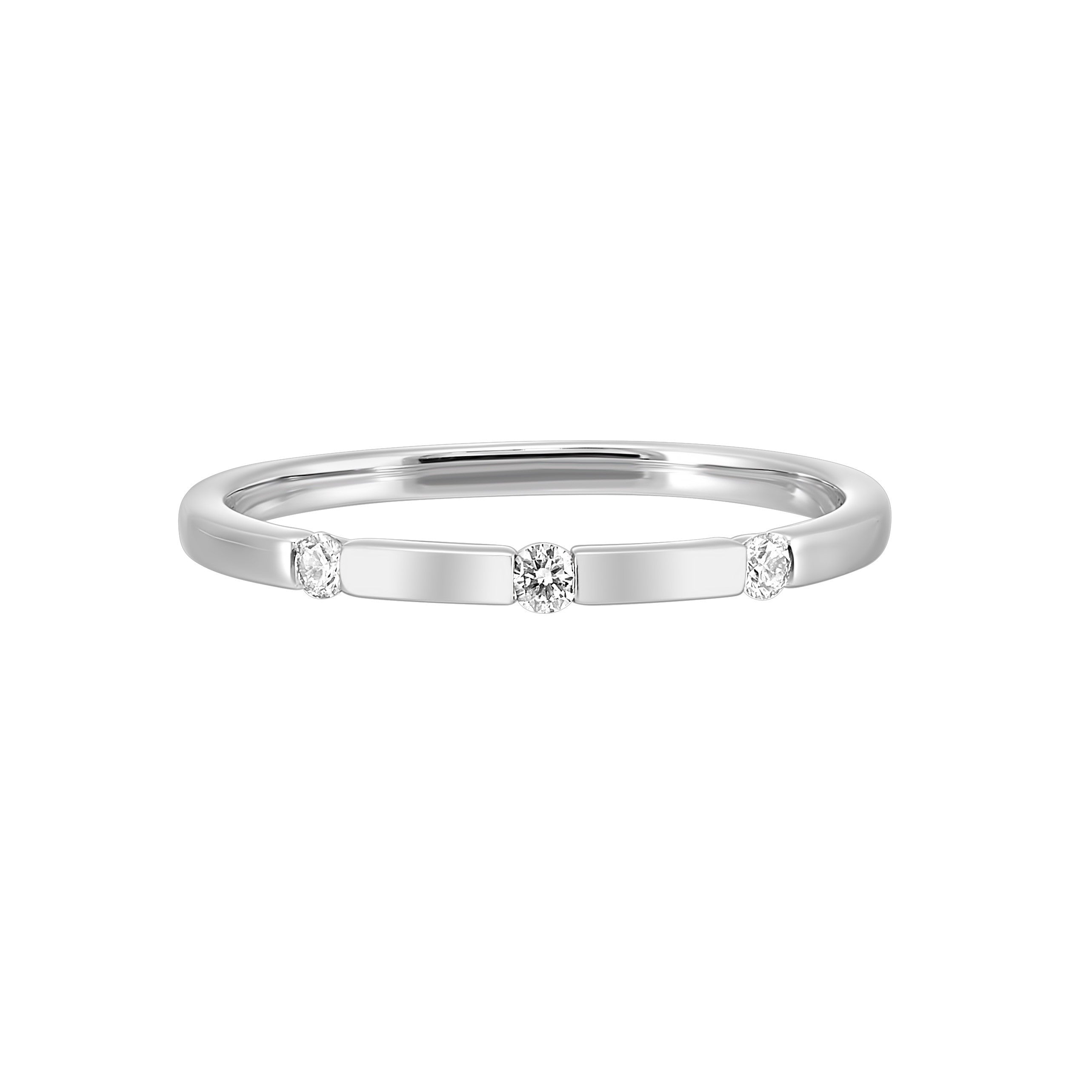 14Kt White Gold Diamond 1/12Ctw Ring
